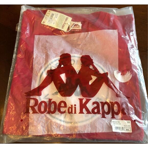 KAPPA X ROBE - NWT - M Sz XXL Giovani Mano Graphic Print Tee in Red Chili Pepper - Picture 4 of 13